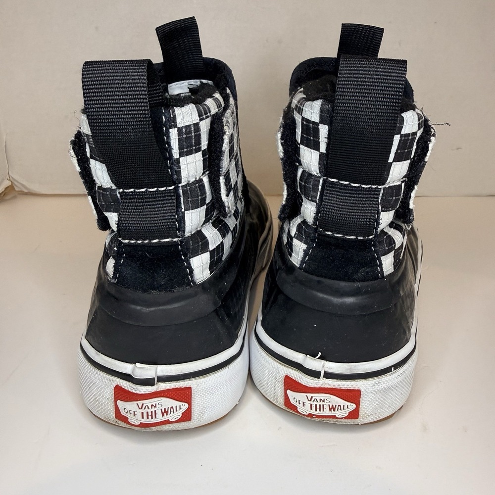 Vans Quarter Slip On Hi Terrain V MTE Black White Check Boots Kids Youth Size 3 - Picture 5 of 16